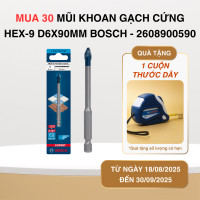 Mũi khoan gạch cứng Hex-9 D6x90 mm Bosch 2608900590