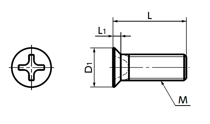 Bulong Pake Đầu Bằng Thép Mạ Chrome TBZ M2x6 NBK Dòng SNZF-TBZ_drawing
