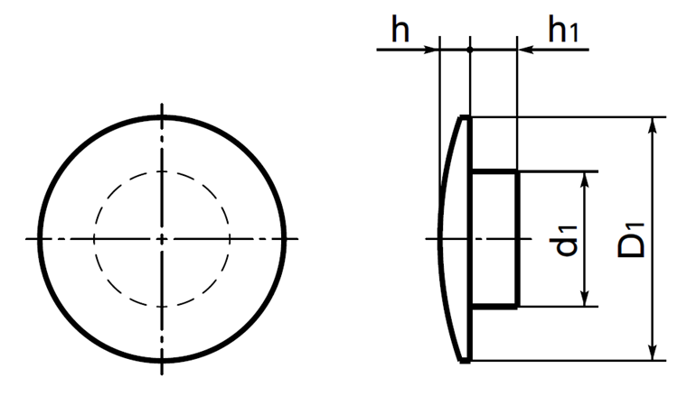 Nắp Chụp Nhựa PE Màu Xám Cho Lục Giác Chìm M5 NBK Dòng SCC_drawing