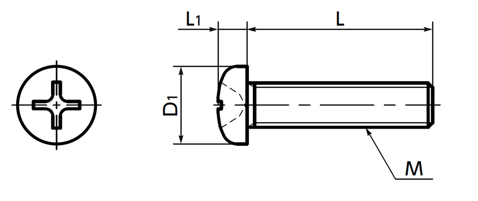 Bulong Pake Đầu Tròn Nhựa RENY M2x8 NBK Dòng SPA-P_drawing