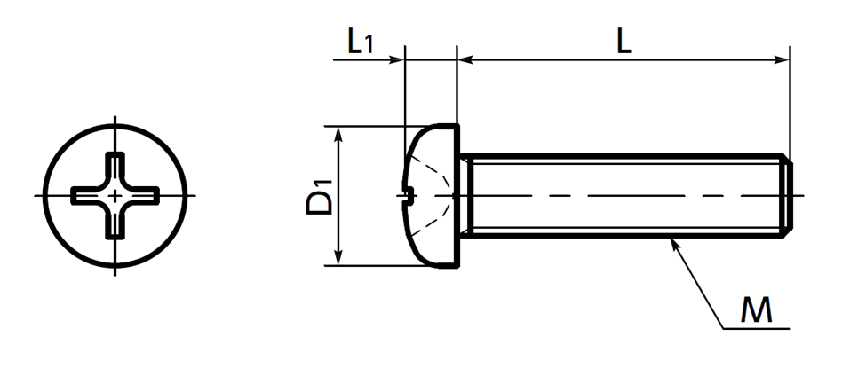 Bulong Pake Đầu Tròn Nhựa PEEK M3x12 NBK Dòng SPE-P_drawing