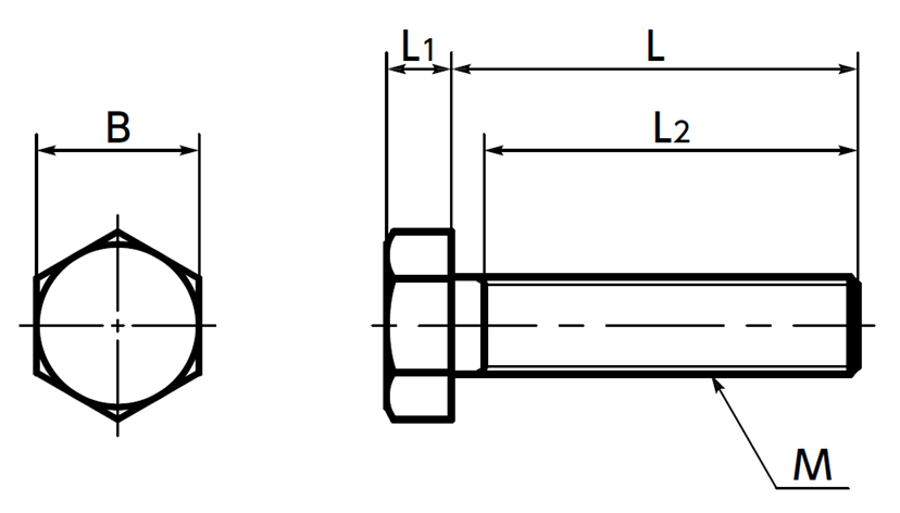 Bulong Nhựa PEEK M6x10 NBK Dòng SPE-H_drawing