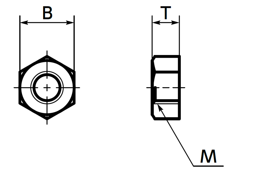 Tán Lục Giác Nhựa PPS M6 NBK Dòng SPS-N_drawing