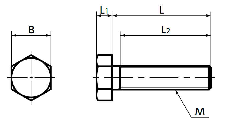 Bulong Nhựa PTFE M3x10 NBK Dòng SPT-H_drawing