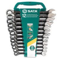 Bộ Cờ Lê Vòng Miệng Màu Đen Hệ Inch 12 Chi Tiết Sata 08044B