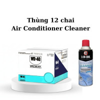 Thùng 12 Chai Xịt Vệ Sinh Máy Lạnh Điều Hòa 3 in 1 331ml WD 40 Air Conditioner Cleaner