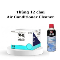 Thùng 12 Chai Xịt Vệ Sinh Máy Lạnh Điều Hòa 3 in 1 331ml WD 40 Air Conditioner Cleaner