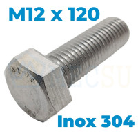Bulong Inox 304 DIN933 M12x120