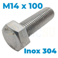 Bulong Inox 304 DIN933 M14x100