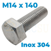 Bulong Inox 304 DIN933 M14x140