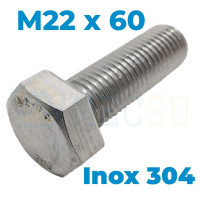 Bulong Inox 304 DIN933 M22x60