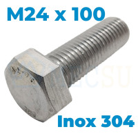 Bulong Inox 304 DIN933 M24x100