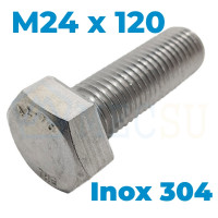Bulong Inox 304 DIN933 M24x120
