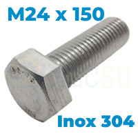 Bulong Inox 304 DIN933 M24x150