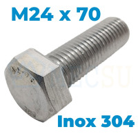 Bulong Inox 304 DIN933 M24x70