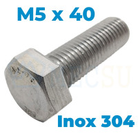 Bulong Inox 304 DIN933 M5x40