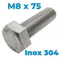 Bulong Inox 304 DIN933 M8x75