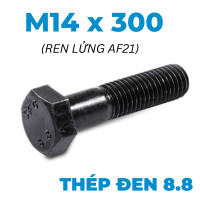 Bulong Thép Đen 8.8 GB5782 M14x300 Ren Lửng (AF21)