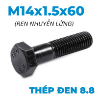 Bulong Thép Đen 8.8 GB M14x1.5x160 Ren Nhuyễn Lửng (AF21)