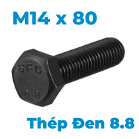 Bulong Thép Đen 8.8 DIN933 M14x80