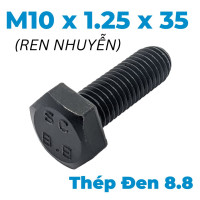 Bulong Thép Đen 8.8 DIN961 M10x1.25x35 Ren Nhuyễn