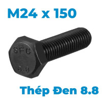 Bulong Thép Đen 8.8 DIN933 M24x150