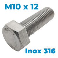 Bulong Inox 316 DIN933 M10x12