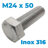 Bulong Inox 316 DIN933 M24x50