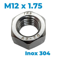 Tán Inox 304 DIN934 M12
