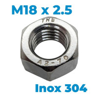 Tán Inox 304 DIN934 M18
