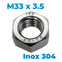 Tán Inox 304 DIN934 M33