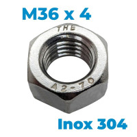 Tán Inox 304 DIN934 M36