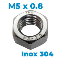 Tán Inox 304 DIN934 M5
