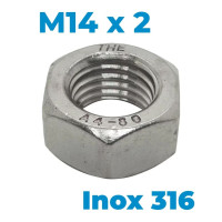 Tán Inox 316 DIN934 M14