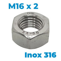 Tán Inox 316 DIN934 M16