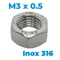 Tán Inox 316 DIN934 M3