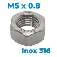 Tán Inox 316 DIN934 M5