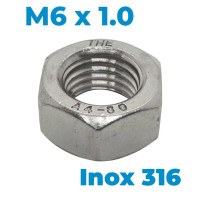 Tán Inox 316 DIN934 M6