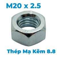 Tán Thép Mạ Kẽm 8.8 DIN934 M20