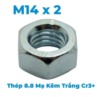 Tán Thép Mạ Kẽm Trắng Cr3+ 8.8 DIN934 M14