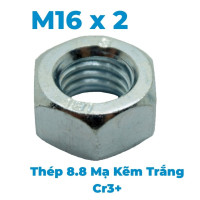 Tán Thép Mạ Kẽm Trắng Cr3+ 8.8 DIN934 M16