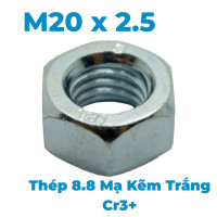 Tán Thép Mạ Kẽm Trắng Cr3+ 8.8 DIN934 M20