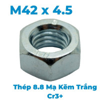 Tán Thép Mạ Kẽm Trắng Cr3+ 8.8 DIN934 M42
