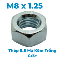 Tán Thép Mạ Kẽm Trắng Cr3+ 8.8 DIN934 M8