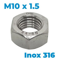 Tán Inox 316 DIN934 M10