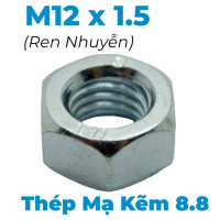 Tán Thép Mạ Kẽm 8.8 M12x1.5 Ren Nhuyễn (AF18-T10.5)