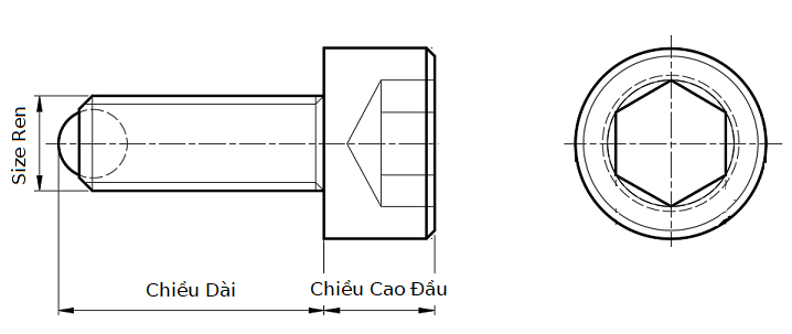 Swivel Shoulder Clamping Screw - Round End T17A-0850_drawing