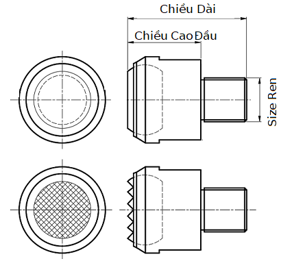 Smooth Ball End Bolt T50-1218_drawing