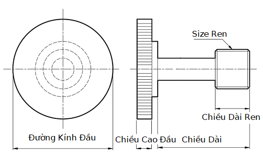 Vít Đầu Phẳng Có Khía Inox 303 RNCB4-5-10_drawing