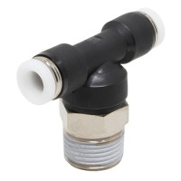 Đầu Nối Nhanh Khí Nén Dạng Chữ T Ren Ngoài Pisco PB1/4-03M
